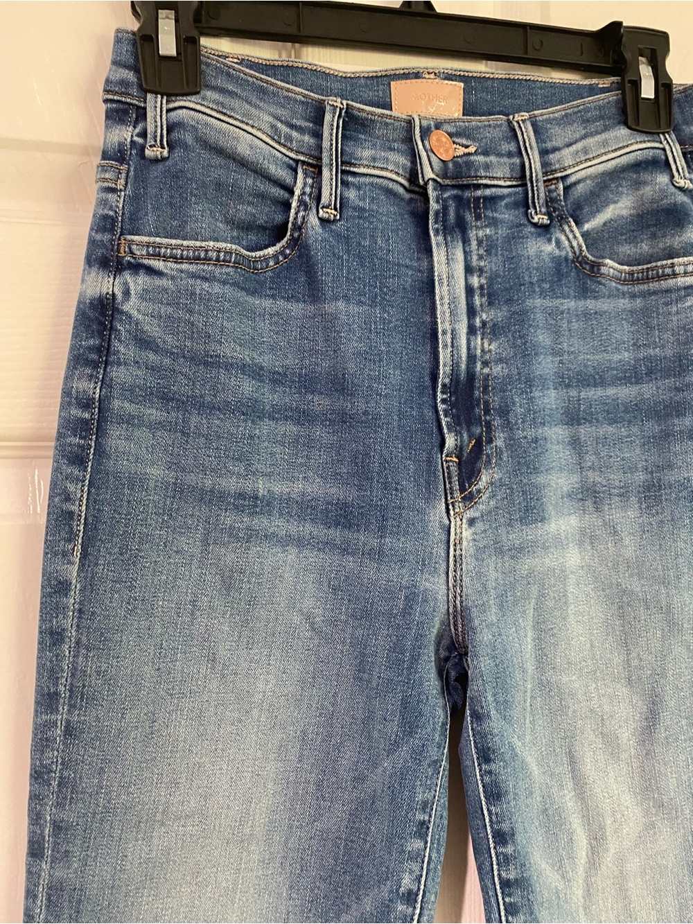 Mother The Hustler Ankle Fray Jeans In Healing Jar Wash High Rise Size 26 - Picture 3 of 15